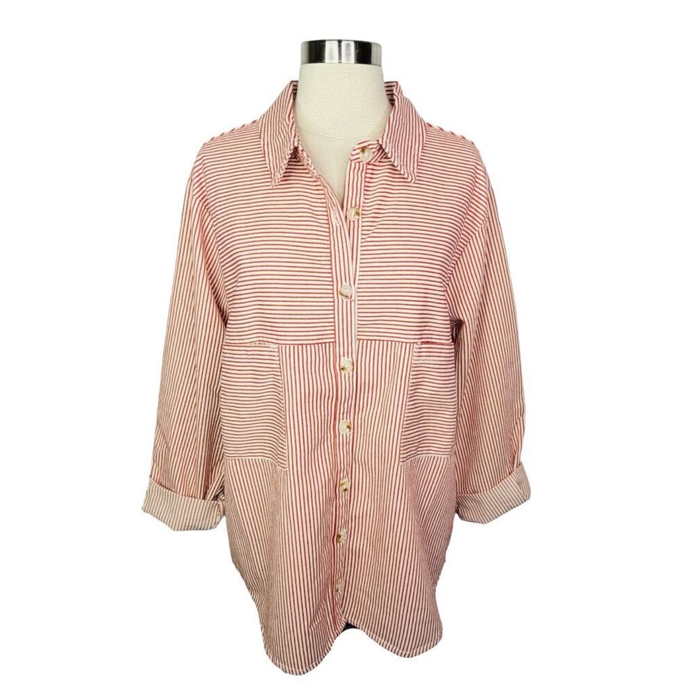 Anthropologie x Self Contrast Audrey Oversized Shacket - Size Large - Picture 2 of 6